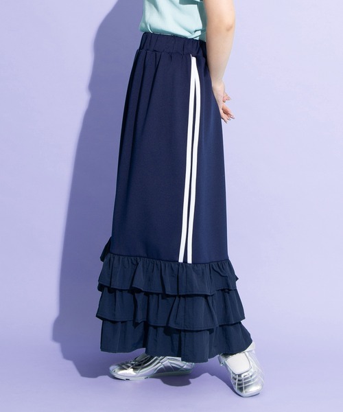 PUNYUS（プニュズ） スカート フリルティアードジャージロングスカート
