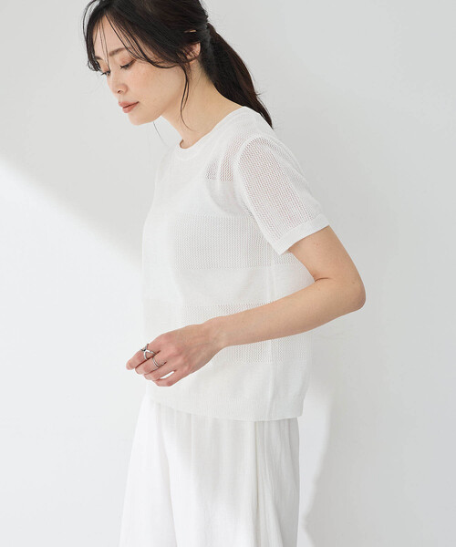 A/C DESIGN BY ALPHA CUBIC ニット セーター 2025春夏「洗濯可能