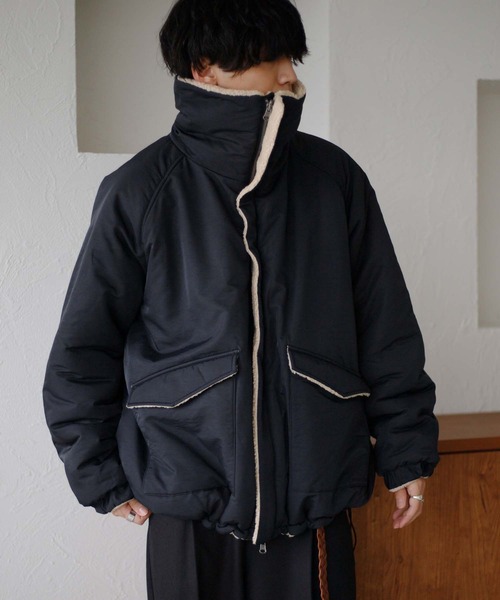 新品未使用☆メルトンハイネックリバーブルゾン ETRE TOKYO - メルトンスタンドネックリバーブルゾン (NAVY) | ADDICT