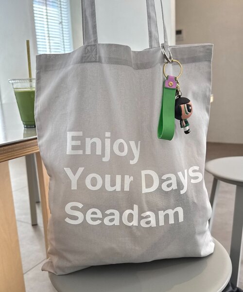 SEADAM トートバッグ 「SEADAM」「UNISEX」メッセージプリント