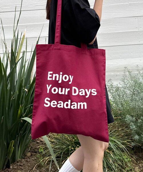 SEADAM トートバッグ 「SEADAM」「UNISEX」メッセージプリント