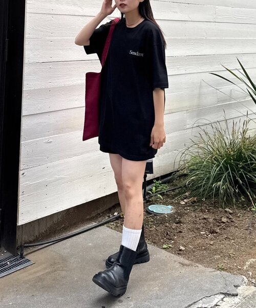 AWW メッセージプリント トートバッグ セール】【SEADAM】〈UNISEX〉メッセージプリントトートバッグ