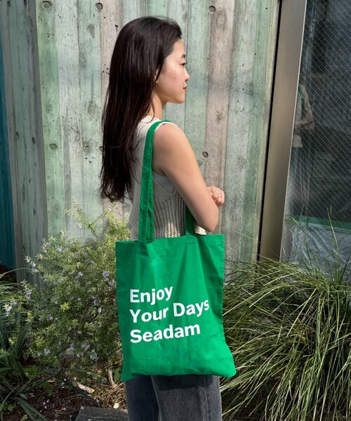 SEADAM トートバッグ 「SEADAM」「UNISEX」メッセージプリント