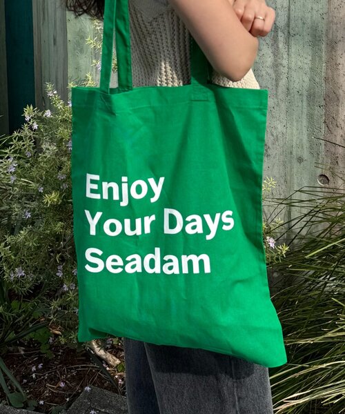 AWW メッセージプリント トートバッグ セール】【SEADAM】〈UNISEX〉メッセージプリントトートバッグ