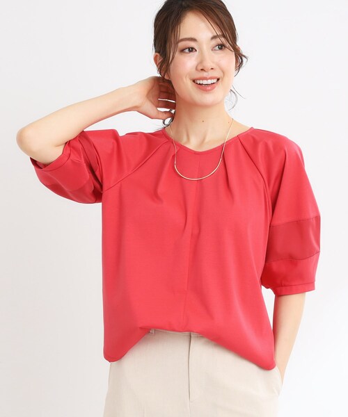 tシャツ 「夏SALE／接触冷感／マシンウォッシュ可」キレイめラグランスリーブジャージ レディース Reflect tシャツ 「夏SALE／接触冷感／マシンウォッシュ可
