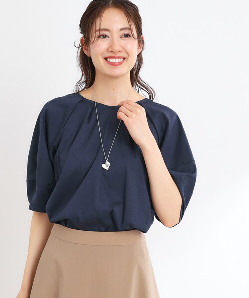 tシャツ 「夏SALE／接触冷感／マシンウォッシュ可」キレイめラグランスリーブジャージ レディース