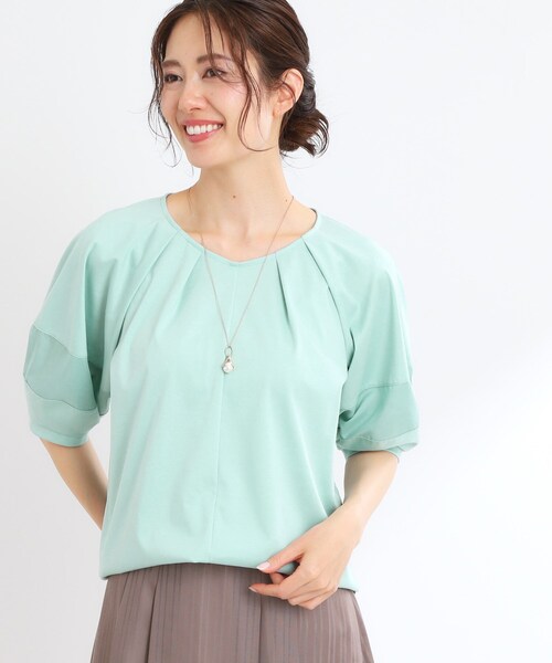 tシャツ 「夏SALE／接触冷感／マシンウォッシュ可」キレイめラグランスリーブジャージ レディース Reflect tシャツ 「夏SALE／接触冷感／マシンウォッシュ可