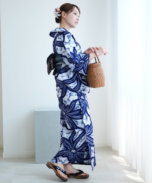 utatane 浴衣 有松絞り浴衣3点セット 極み 乱菊 レディース