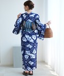 浴衣 有松絞り浴衣3点セット 極み 乱菊 レディースの詳細画像4