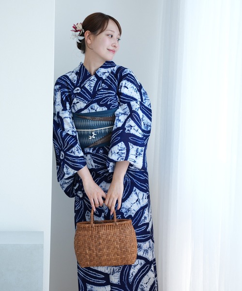 utatane 浴衣 有松絞り浴衣3点セット 極み 乱菊 レディース