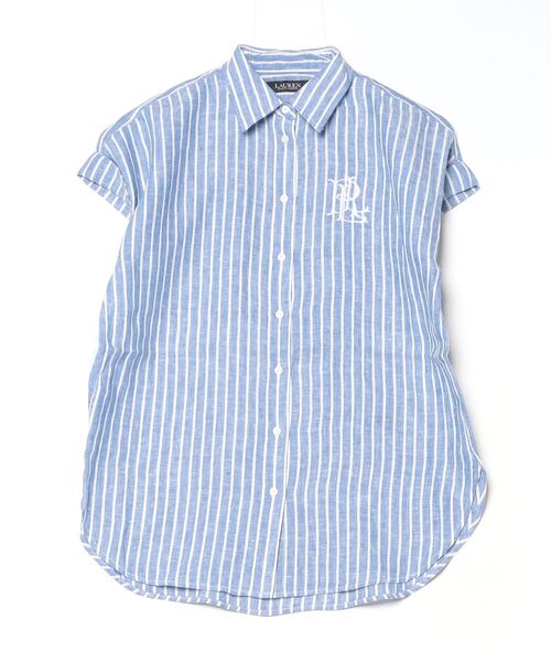 LAUREN RALPH ブラウス シャツ リラックス フィット ストライプ