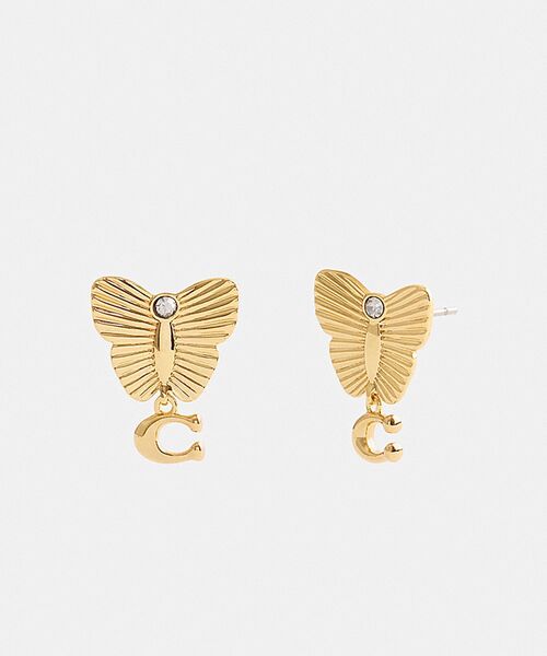 【COACH】バタフライ ドロップ ピアス COACH ピアス バタフライ ドロップ レディース : ZOZOTOWN Yahoo