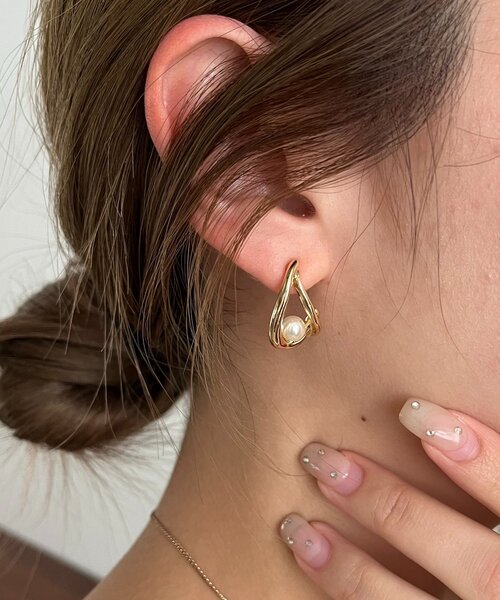 GOLDY ピアス 「GOLDY/ゴールディ」ドロップパールピアス