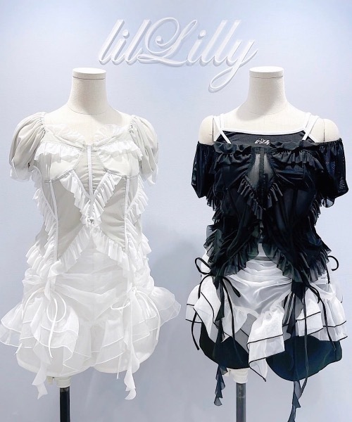 tシャツ メッシュフリルヘムトップス レディース lilLilly tシャツ メッシュフリルヘムトップス レディース