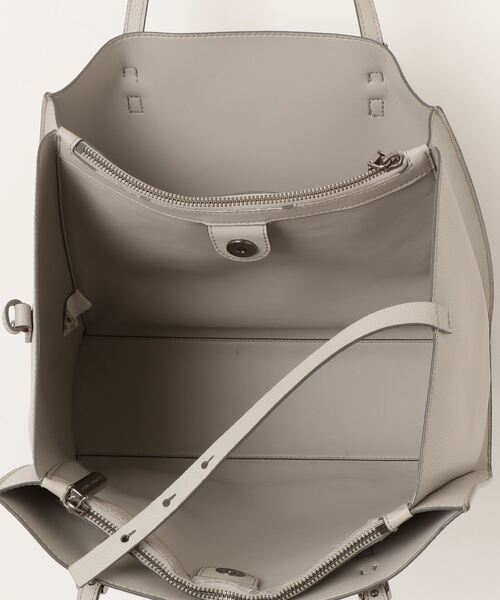 CHARLES & KEITH グレー トートバッグ チャールズ＆キース24年冬バッグ、バーガンディーの大きめトート