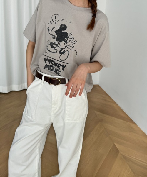 tシャツ El mar　びっくりミッキーTシャツ レディース