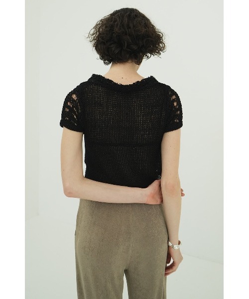 CLANE ニット セーター CROPPED CROCHET KNIT TOPS 18106-2222