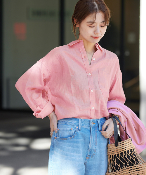「JOURNAL STANDARD relume」 長袖シャツ FREE ピンク レディース