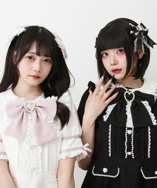 DearMyLove セットアップ ハートレースパールビジューセットアップ