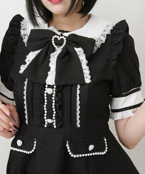 DearMyLove セットアップ ハートレースパールビジューセットアップ DearMyLove セットアップ ハートレースパールビジューセットアップ