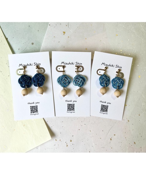 TONE（トネ） ピアス 「Shin」「シン」藍染水引ピアス(MA) レディース