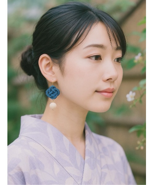 TONE（トネ） ピアス 「Shin」「シン」藍染水引ピアス(MA) レディース