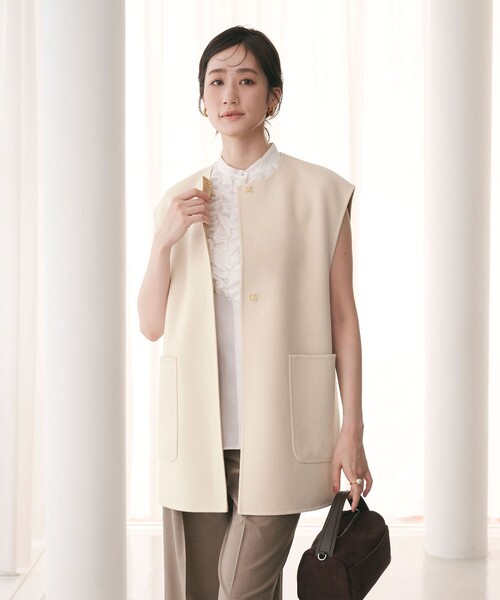 UNITED ARROWS コート アウター バイカラー リバー ベスト
