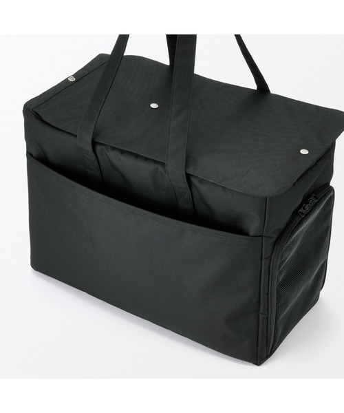 【ほぼ未使用ペットキャリーバッグ】洗えるキャリーバッグ　Mサイズ　デニムブラック 無印良品（MUJI） ペット用 洗えるキャリーバッグ 大／約幅23×奥行