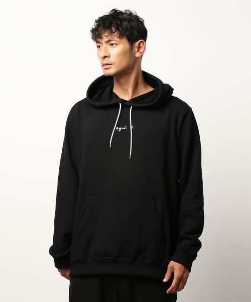 アニエスベー パーカー カットソー アパレル シンプル agnes b. HOMME メンズ ブランド 新品 ギフト クリスマスプレゼント 男性 女性 実用的 彼氏 彼女 agnes b.（アニエスベー） プルオーバーパーカー 3 ブラック メンズ