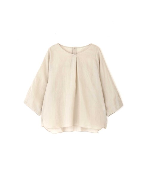 「human woman」 7分袖ブラウス MEDIUM ブルー レディース