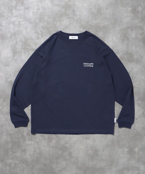 ffein tシャツ 「FFEIN(フェイン)」ワンポイントロゴ刺繍ロンT / 刺繍