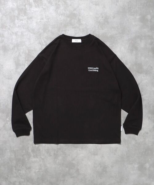 ffein tシャツ 「FFEIN(フェイン)」ワンポイントロゴ刺繍ロンT / 刺繍