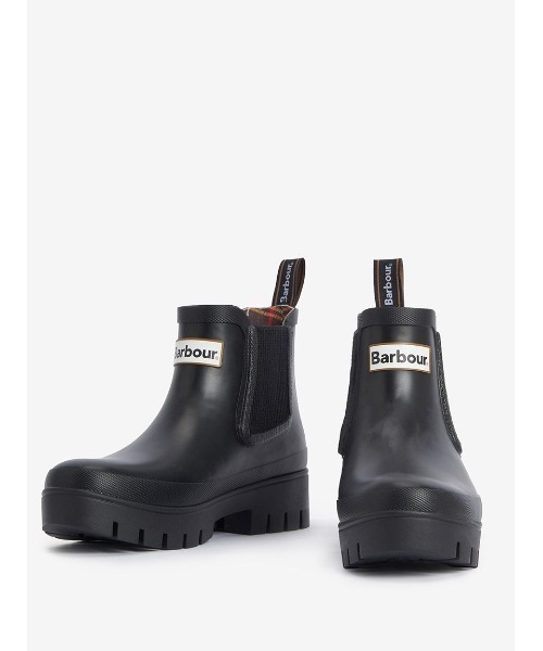 Barbour Halton サイドゴア レインブーツ（レディース） ブラック Halton サイドゴア レインブーツ（レディース）｜レインブーツ