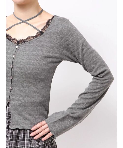 RESEXXY（リゼクシー） tシャツ フロントクロスカットリブトップス