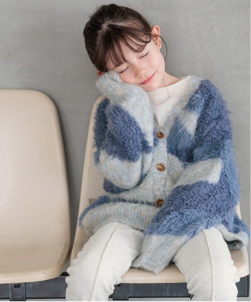 新品 フリー ニュアンスパターンカーデ WEB限定 BAYFLOW（ベイフロー） カーディガン 「KIDSサイズが新登場