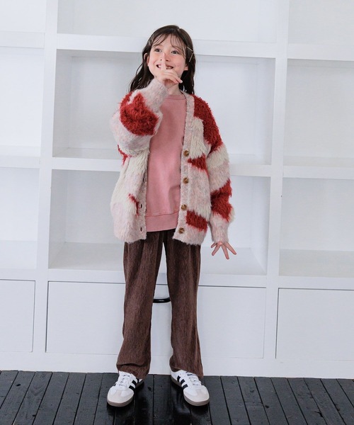 新品 フリー ニュアンスパターンカーデ WEB限定 BAYFLOW（ベイフロー） カーディガン 「KIDSサイズが新登場