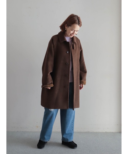 FIL DE FER（フィルデフェール） ステンカラーコート コート シャギー