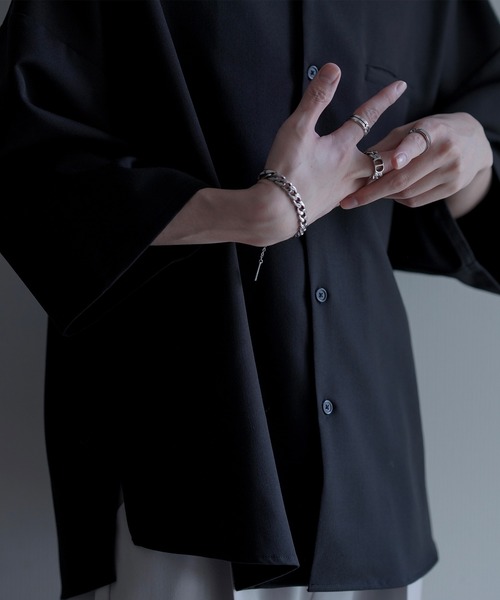 「cussil」 半袖シャツ L ライトグレー メンズ_画像5