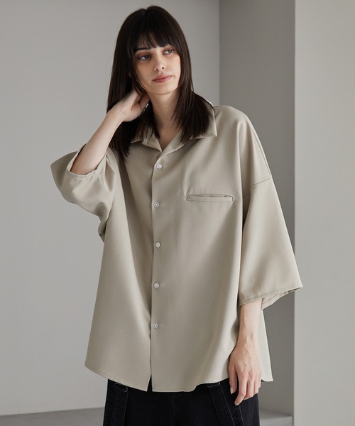 「cussil」 半袖シャツ L ライトグレー メンズ_画像8