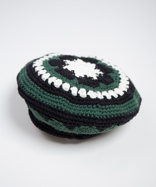 INDIETRO ASSOCIATION ニット帽 ニットキャップ Flower Knit Beret