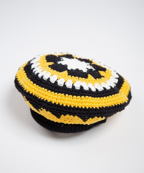 INDIETRO ASSOCIATION ニット帽 ニットキャップ Flower Knit Beret