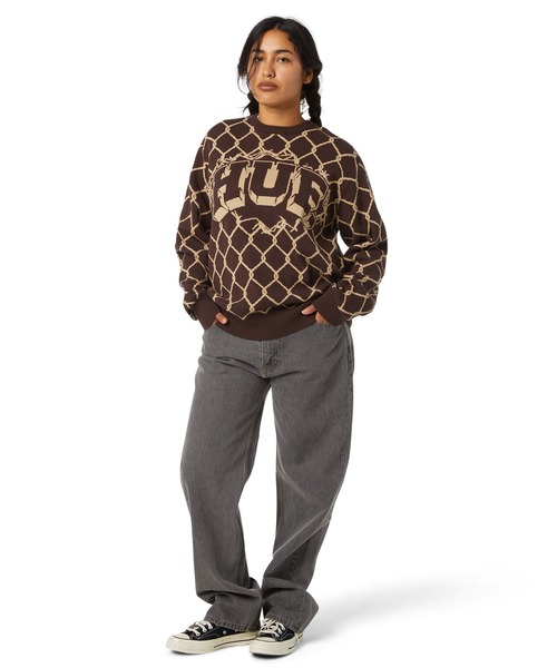 HUF（ハフ） セーター ニット BREAKTHROUGH CREWNECK SWEATER メンズ 