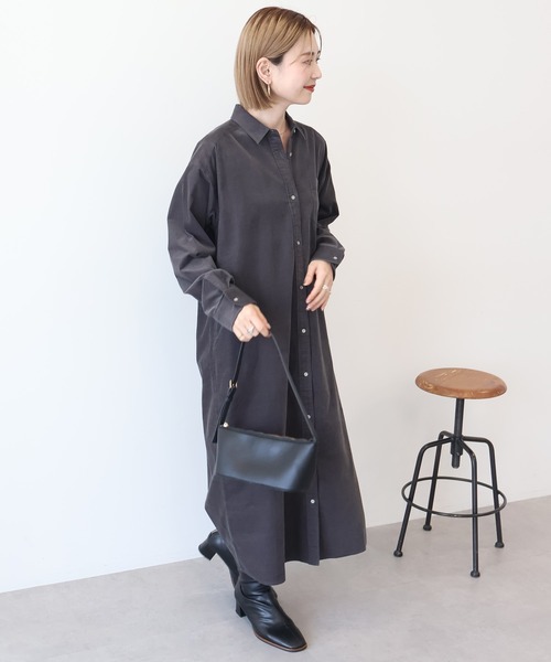 45rpm / シャツワンピース/one/コーデュロイ/BRW/コーデュロイのビッグシャツワンピース// AMERICAN HOLIC（アメリカンホリック） ワンピース コーデュロイシャツ