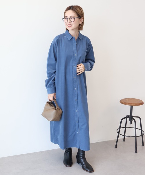 45R 45rpm 本藍 手染め コーデュロイ ワンピース 45rpm - 良品 45R