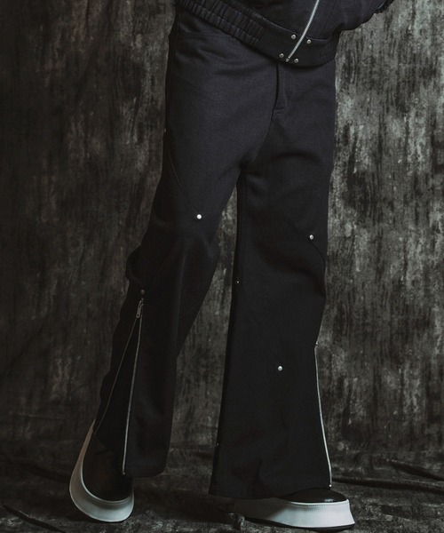NO ID.（ノーアイディー） ジーンズ 「NO ID.」Side Patch Zip Wide
