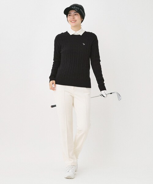 adabat（アダバット） ニット セーター ケーブル柄クルーネックニット