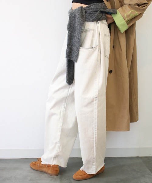 ジーンズ デニム デニムパンツ 「CYAN TOKYO」ドレープPKサイドタック