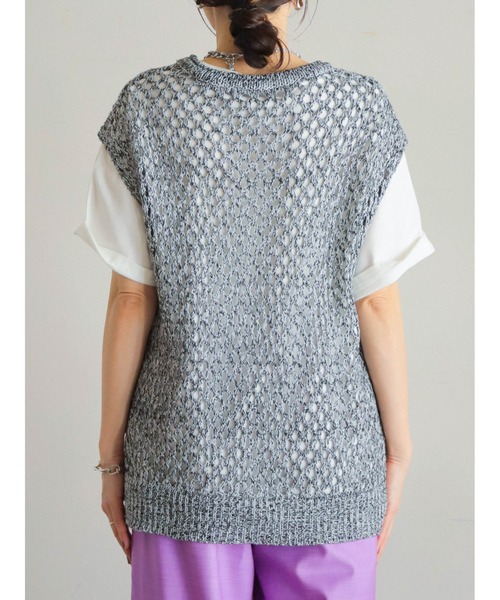 「FIL DE FER」 ノースリーブニット FREE ベージュ レディース_画像4