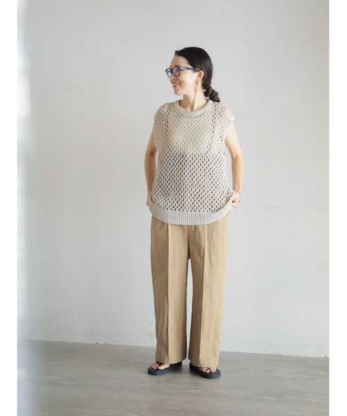 「FIL DE FER」 ノースリーブニット FREE ベージュ レディース_画像5