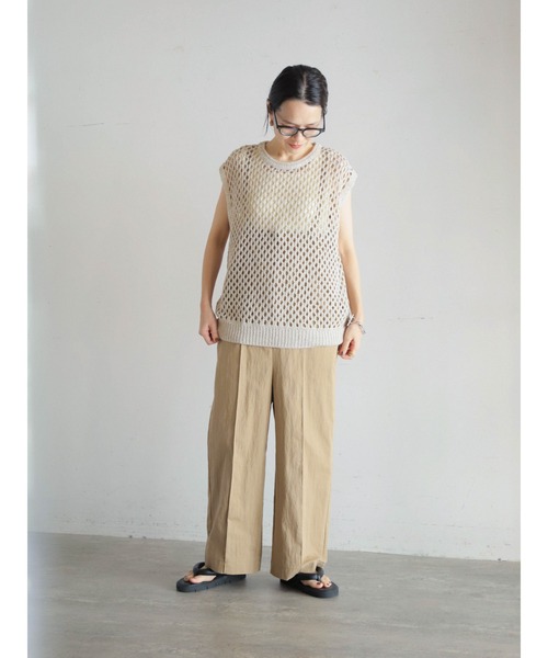 「FIL DE FER」 ノースリーブニット FREE ベージュ レディース_画像7